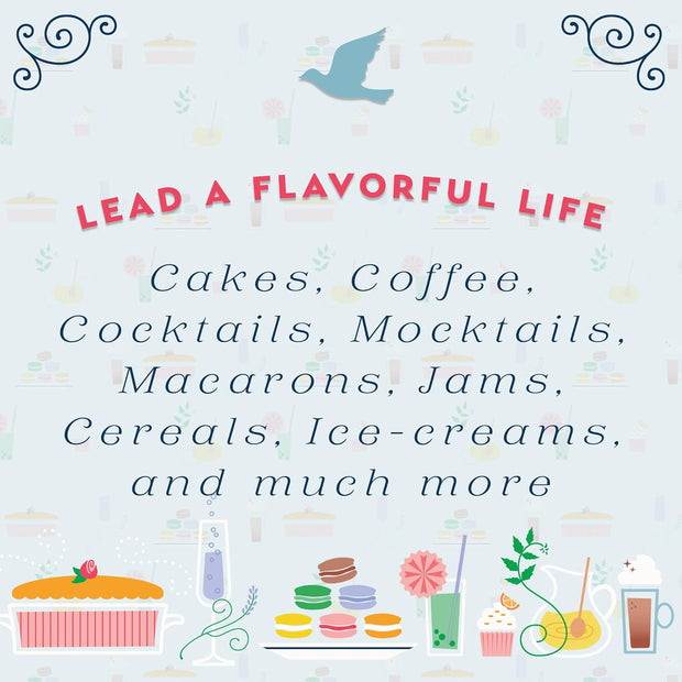 Pure Rose Extract for Baking & Mixology - Culinary Grade Rose Essence and Flavoring - Kosher, Keto Friendly, Vegan, Gluten-Free for Desserts, Beverages & Recipes (2 Oz Extract with Latex-Free Dropper)