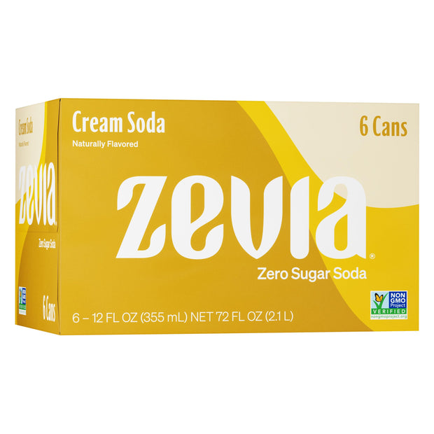 Zevia Zero Calorie Soda, Mountain Zevia, 12 Ounce Cans (Pack of 6)