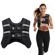 Weighted Vest, 8lb/12lb/16lb/20lb/25lb/30lb Weight Vest with Two Adjustment Straps for Men Women, Weight Vests with Reflective Stripe for Strength Training, Running, Jogging, Walking