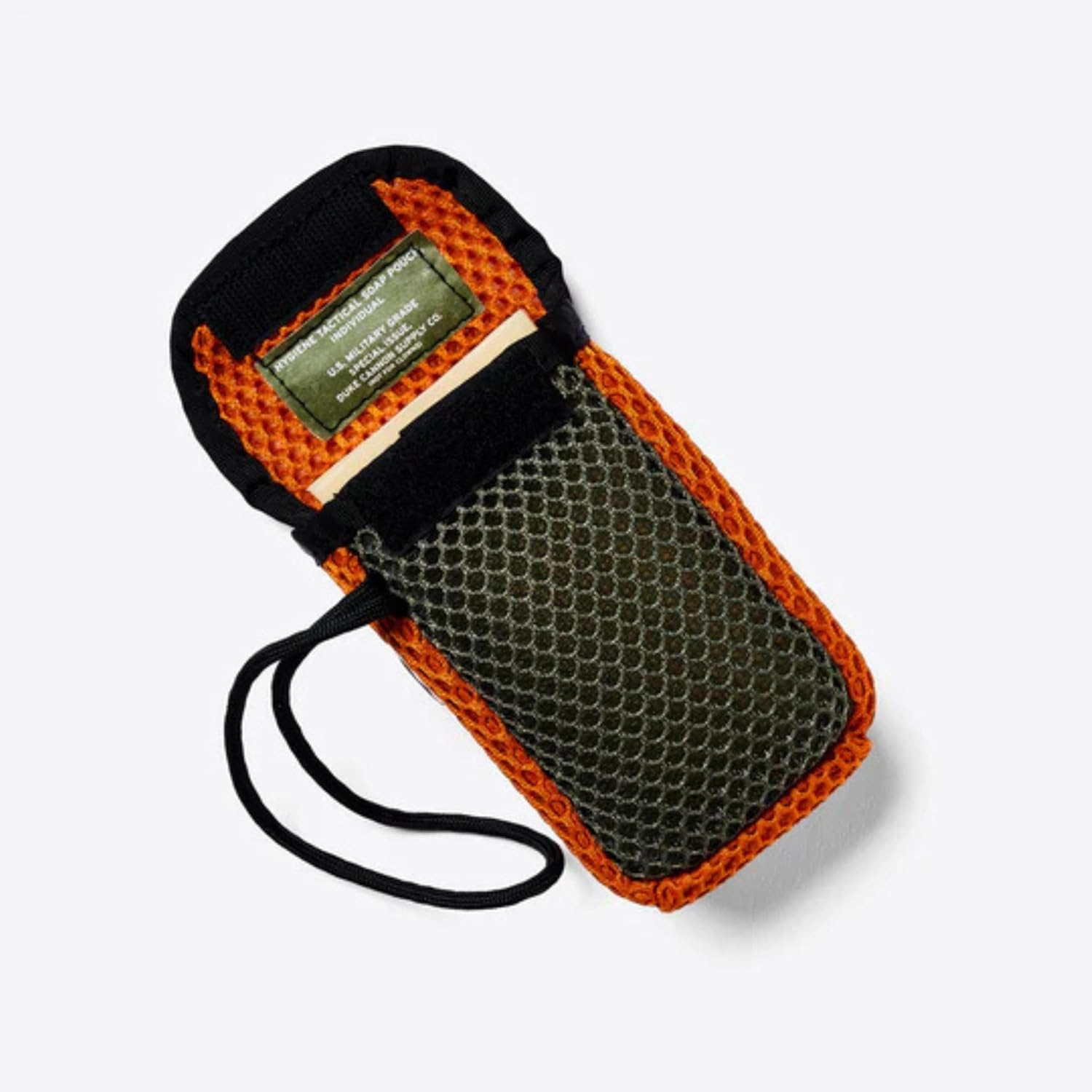 Duke Cannon Tactical Scrubber Soap Pouch - U.S. Military-Grade, Coarse and Soft Mesh, 550 Paracord, Shower Hygiene Essential for Men's Bar Soap