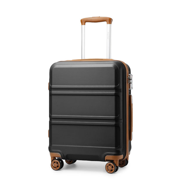 Kono 3 Piece Luggage Sets Expandable(only 28") Lightweight with Spinner Wheels TSA Lock Hardside Travel Rolling Suitcases 20in 24in 28in Carry on Pink