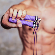 WOD Nation Attack Speed Jump Rope : Adjustable Jumping Ropes : Unique Two Cable Skipping Workout System : One Thick and One Light 11 Foot Cable : Perfect for Double Unders : Men and Women