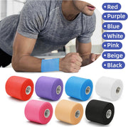 OK TAPE Pre Wrap Tape (4-Rolls) - Athletic Foam Underwrap for Sports, Protect for Ankles Wrists Hands and Knees, 2.75 Inches x 30 Yards - Black/Pink/Beige/White
