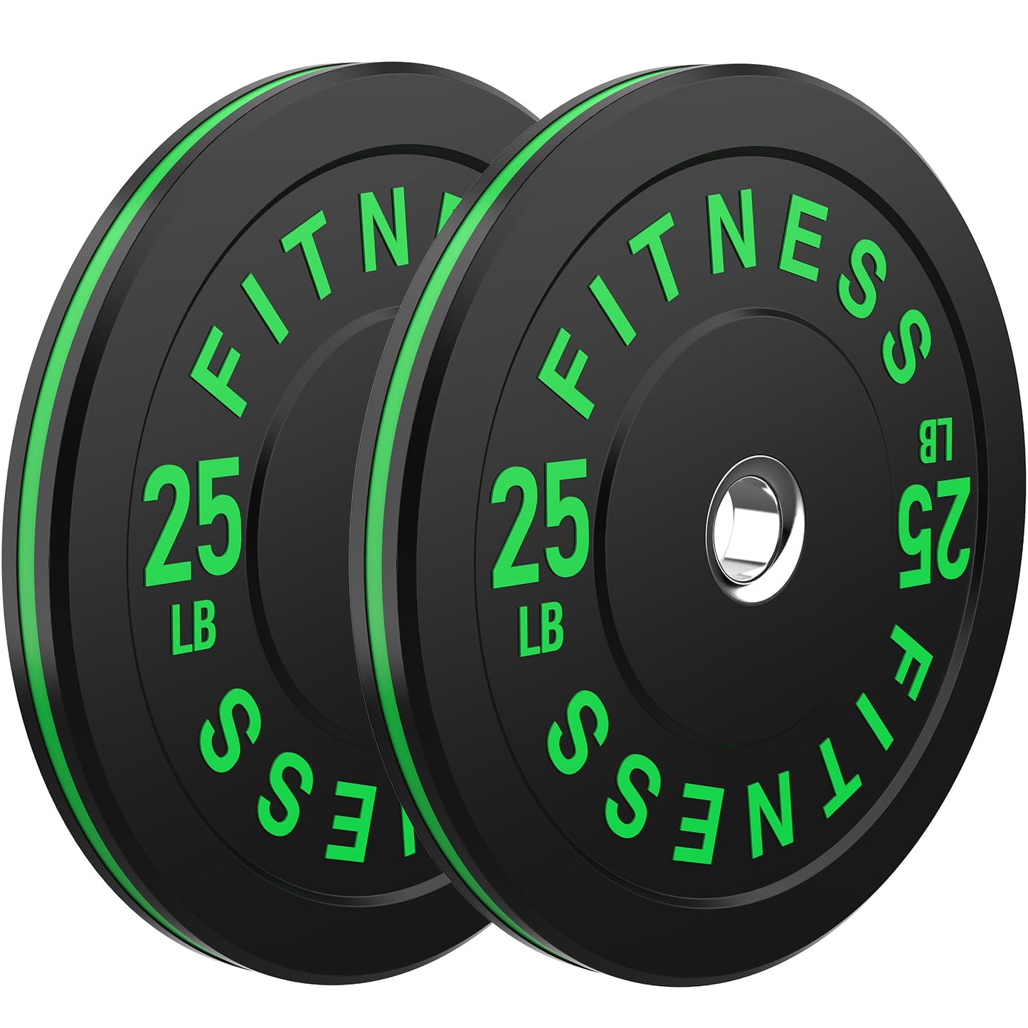 2 Inch Bumper Plates，10-500lbs，Barbell Rubber Olympic Weight Plates Set for Home Gym, Strength Training & Weight Lifting, Multiple Options Colors