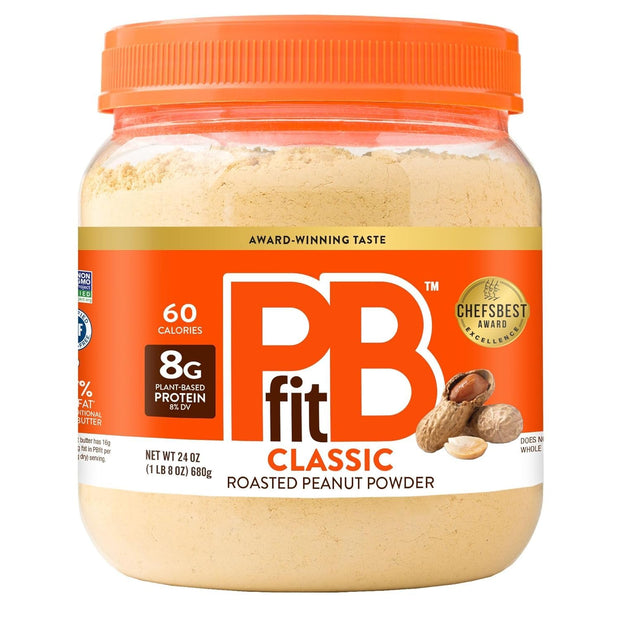 PBfit 30 Ounce Classic Peanut Butter Powder, Powdered Peanut Butter Spread From Real Roasted Peanuts, 8g of Protein 8% DV, Gluten-Free, 60 calories, 87% less fat (Pack of 1)