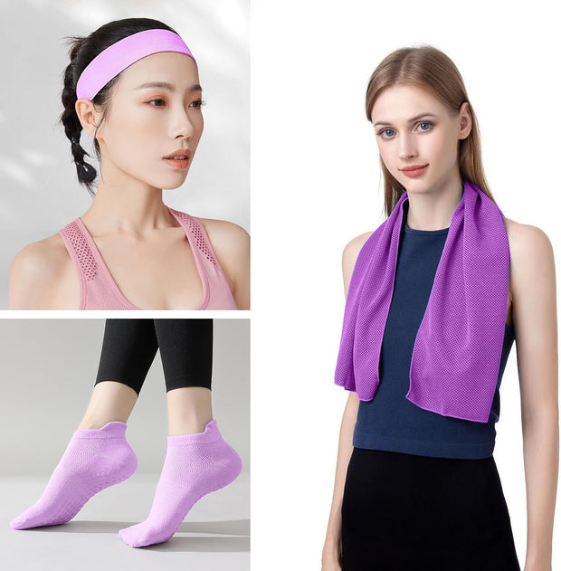 Pilates Ring Set, Home Exercise Pilates Equipment, Including A 14.9-Inch Pilates Ring, A 9.8-Inch Ball, Resistance Bands, and Accessories – A Fitness Gift for Pilates Enthusiasts.