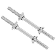 Yes4All Pair of Threaded Dumbbell Handles 14/16/18/24 inch, Chrome/Rubber Grip, Fit 1” Plates, Weight Bar Connector