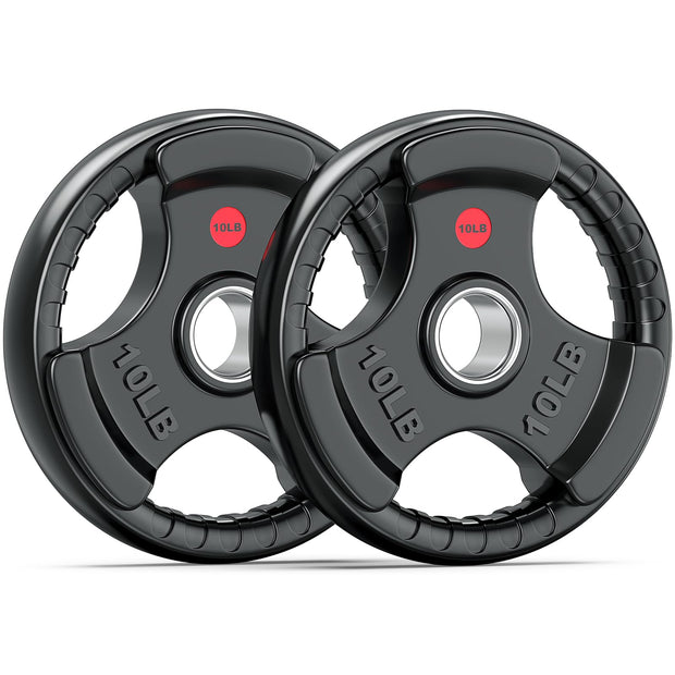 XDDIAS Rubber Weight Plates for Barbell, 2-Inch Olympic Grip Plate for Strength Training, Weightlifting and Bodybuilding in Home & Gym, Solid Cast Iron Weight Plates Pair and Sets