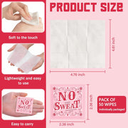 Mini Deodorant Body Wipes 50 pieces of Travel deodorant Wipes And Travel Deodorant Individually Wrap Hypoallergenic Underarm Sweating Rose And Travel To Clean Skin For Female Male Teenagers