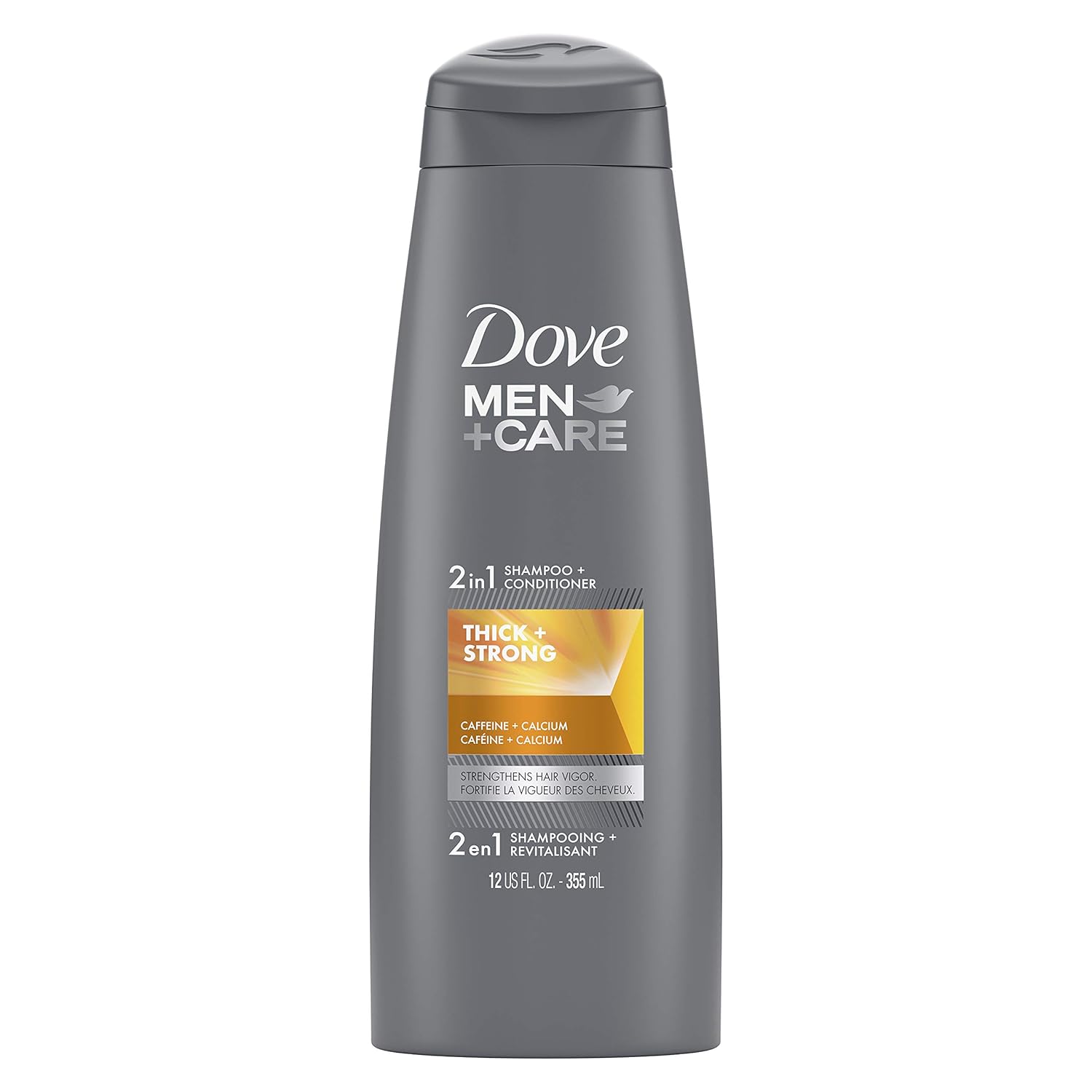 Dove Men+Care 2 in 1 Shampoo and Conditioner, Thick and Strong 12 Ounce