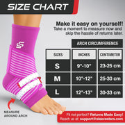 Sleeve Stars Ankle Brace for Women & Men, Ankle Wrap for Sprain, Compression Sleeve for Plantar Fasciitis Relief, Easy Customizable Support: w/ Removable Strap (Single/M:10"-12"/Black)