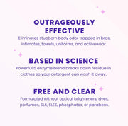 Lume Laundry Stink Eraser - Detergent Booster & Sink Soak - Eliminates Body Odor In Clothes - Odor Blasting Enzyme Blend - Makes Your Detergent Work Better - Free And Clear - 8 fluid ounces (2 Pack)