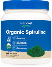 Nutricost Organic Spirulina Powder 2 LB - Pure, Certified Organic Spirulina