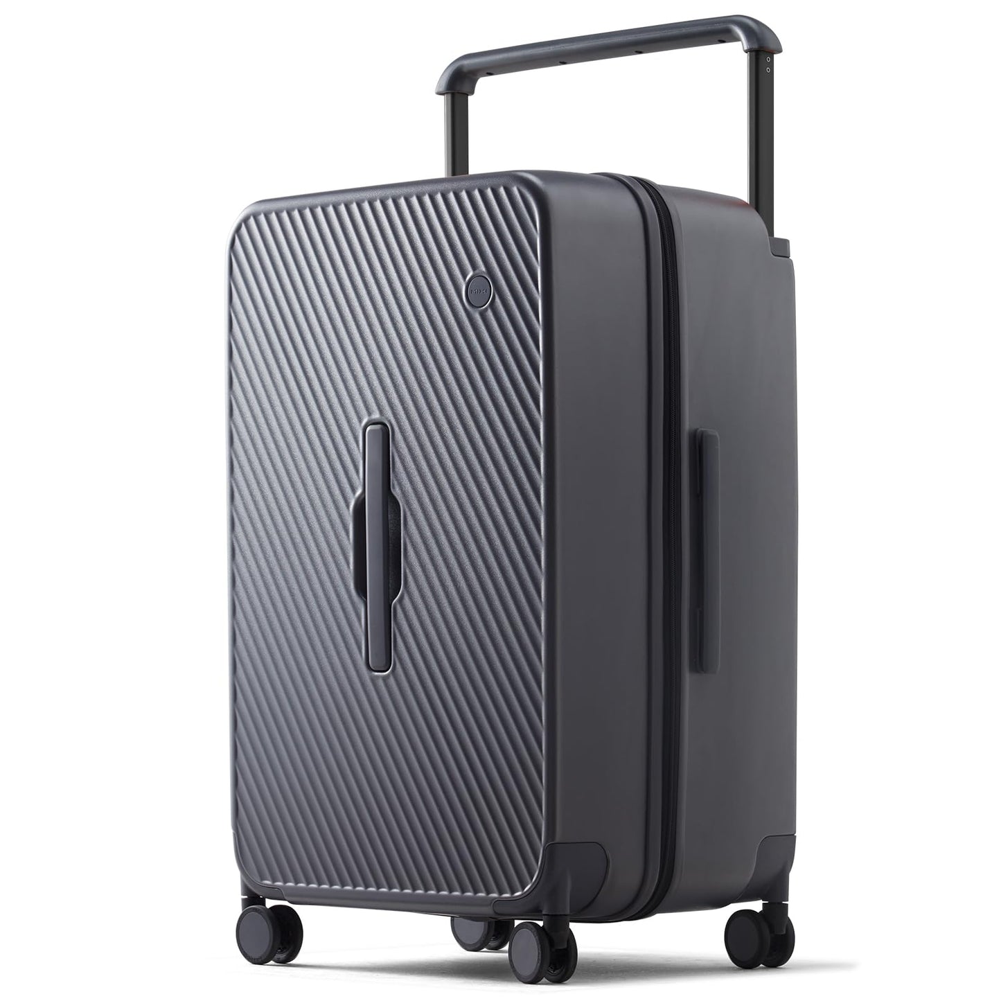 mixi 26 Inch Large Checked Luggage Suitcase with Spinner Wheels Upgrade Wide Handle PC Hard Shell Rolling Travel Suitcase with TSA Lock, Smoke White