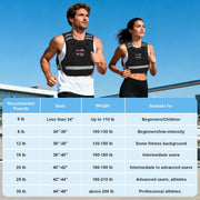VBSD Adjustable Weighted Vest for Women Men 4-10lb/11-20lb/20-32lb Vest with 6 Ironsand Weights Body Weight Vest with Reflective Strip for Running Walking Strength Training Workouts