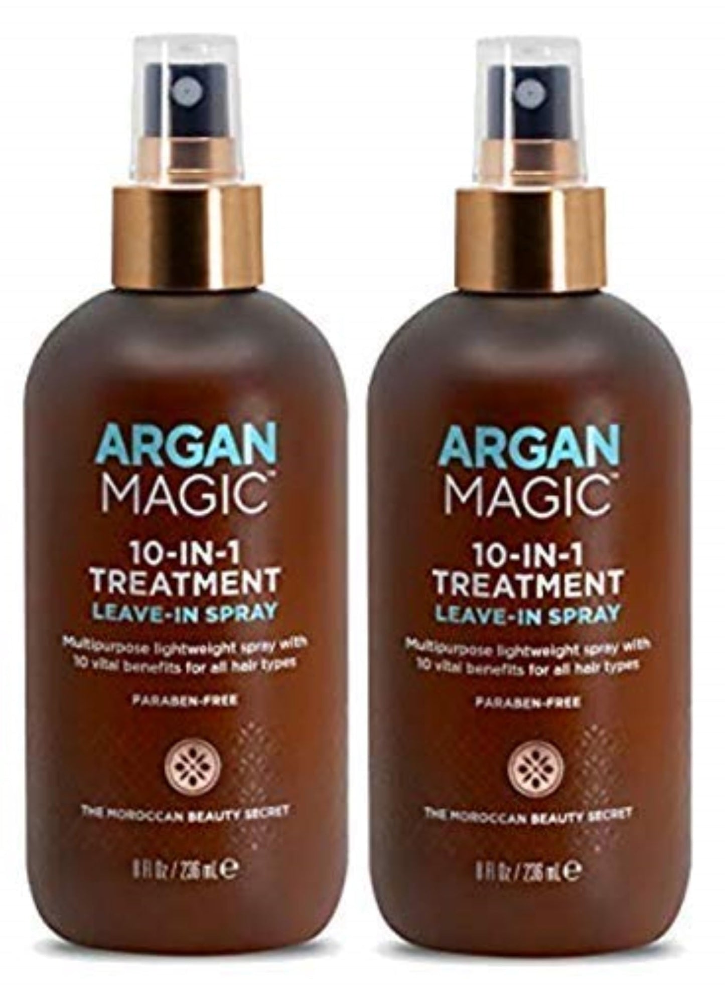 Argan Magic 10 in 1 Hair Treatment & Stylizing Multipurpose Leave in Spray for all Hair Types | Made in USA | Paraben Free | Cruelty Free (8 oz)