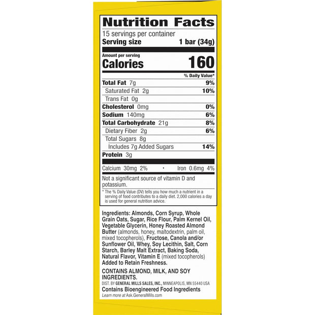 Nature Valley Sweet and Salty Nut Granola Bars, Dark Chocolate Peanut Almond, 15 Bars, 18 oz