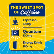 Quantum Energy Square: Energy Bar with Caffeine & 10g Protein. Delicious Healthy Snack On The Go. (Vegan, Gluten-free, Soy-free, Dairy-free) (Variety 12-Pack)