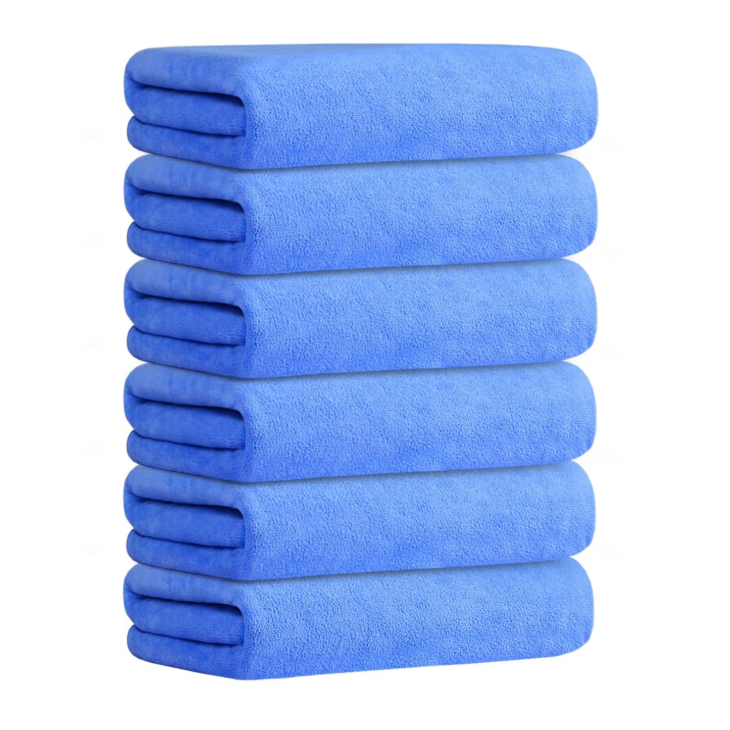 JML Microfiber Bath Towels, Oversized, Ultra Soft, Super Absorbent and Fast Drying, No Fading Large Bathroom Towel Set for Sport, Travel, Fitness, SPA and Yoga (Coral Fleece - Blue, 30 in x 60 in)