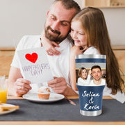 Personalized Tumbler With Name Picture, Custom Insulated Tumbler 30oz with Lids and Optional Straws, Custom Travel Tumblers Personalized, Birthday Christmas Father's Day Gift for Dad, Men
