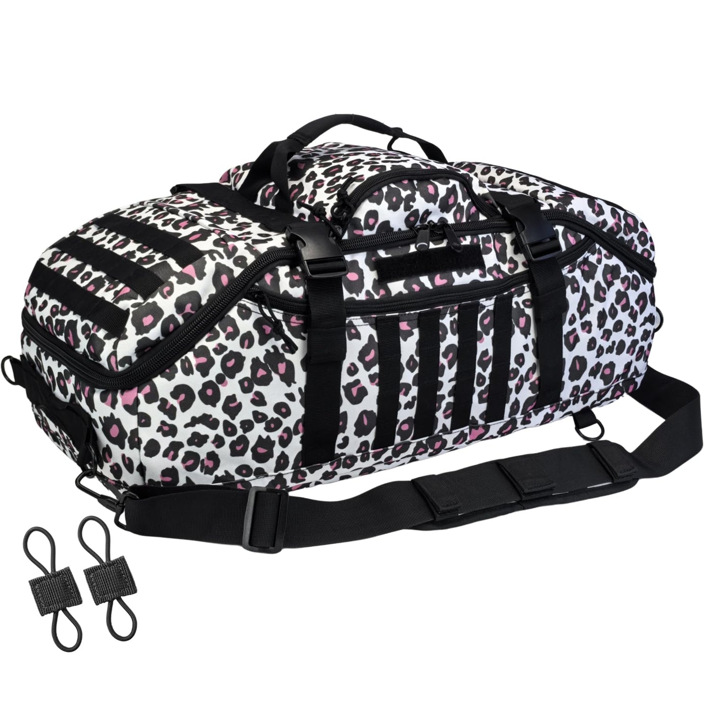 65L Large Duffle Bag, 3-in-1 Tactical Backpack MOLLE Pack for Sports, Gym, Outdoor, Black