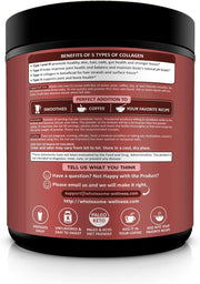 Wholesome Wellness Multi Collagen Protein Powder Hydrolyzed (Type I II III V X) Grass-Fed All-in-One Super Bone Broth + Peptides - Premium Blend of Beef, Chicken, Wild Fish, Eggshell, 58 Servings