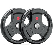 XDDIAS Rubber Weight Plates for Barbell, 2-Inch Olympic Grip Plate for Strength Training, Weightlifting and Bodybuilding in Home & Gym, Solid Cast Iron Weight Plates Pair and Sets