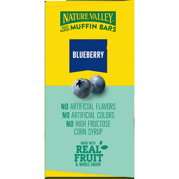 Nature Valley Soft Baked Muffin Bars, Blueberry, Snack Bars, 10 Bars, 12.4 oz