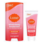 Lume Whole Body Deodorant - Invisible Cream Mini + Solid Stick Bundle - 72 Hour Odor Control - Aluminum & Baking Soda Free, Skin Loving (Lavender Sage)