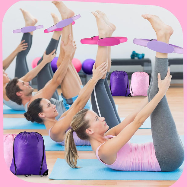 Poen Home Pilates Kit for Women Pilates Equipment Ring and Ball Set with Stretching Strap 8 Resistance Bands Non Slip Socks Gym Back Bags Exercise Equipment for Workout