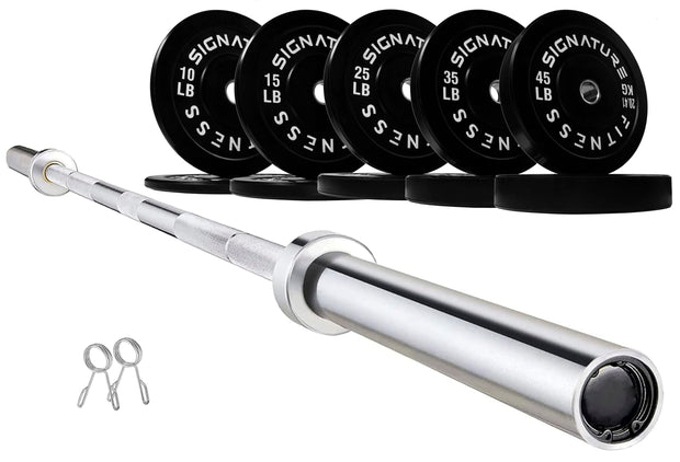 Olympic Bumper Plates Set, 2" Weight Plates for Strength Training & Weightlifting