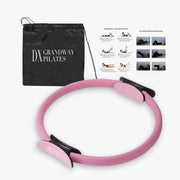 Premium Pilates Ring Fitness Circle - Lightweight Durable Foam Padded Handles, Flexible Resistance Exercise Equipment for Toning Arms, Thighs, Legs & Core