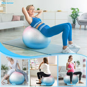 Sportneer Extra Thick Exercise Ball - 25.6''Yoga Ball with Quick Pump - Anti-Burst and Slip Resistant Fitness Ball Chair for Pregnancy and Physical Therapy