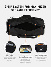 SKYSPER 30L Gym Duffel - Sports Bag Small with Wet Pocket for Sport, Travel, Fitness & Workout Men Women(Black)