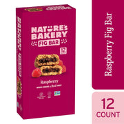 Nature’s Bakery Whole Wheat Fig Bars, Raspberry, Real Fruit, Vegan, Non-GMO, Snack bar, 1 box with 12 twin packs (12 twin packs)