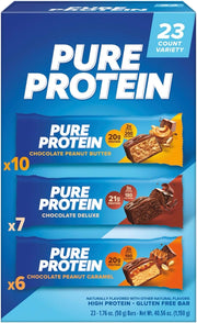 Pure Protein Bars, Variety Pack, 1.76 oz, 23-ct