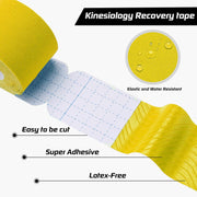Kinesiology Tape Precut 3 Rolls, Athletic Sports Tape for Muscle Joints Support, 60 Strips for Knee Ankle Shoulder Wrist, Latex Free and Water Resistant, Pink