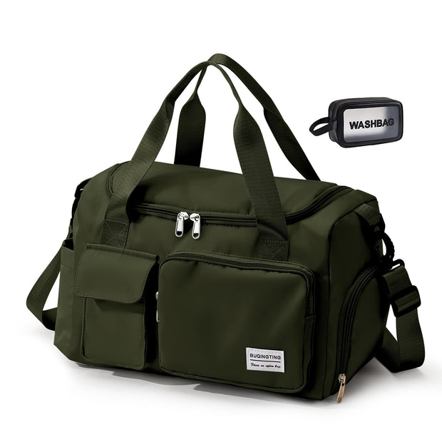 Small Gym Bag for Women, Travel Duffle Bag Carry On Weekender Bag with Shoe Compartment