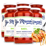 Yo Mama's Foods Keto Marinara Pasta Sauce - (3) 12.5 Ounce Jars - No Sugar Added, Low Carb, Low Sodium, Gluten Free, Paleo Friendly, and Made with Fresh, Non-GMO Tomatoes