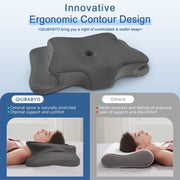 Pain Relief Cervical Pillow for Neck Support,Adjustable Ergonomic Pillow Cozy Sleeping,Odorless Orthopedic Memory Foam Pillows,Contour Bed Pillow for Side Back Stomach Sleeper