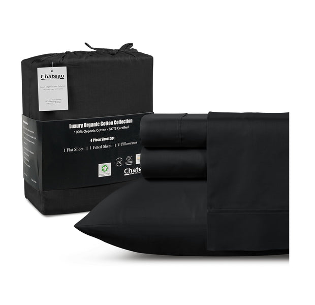 100% Egyptian Cotton Sheets King Size Sheets Set with Fully Elasticated Fitted Sheet & Pillowcase sets, 800 TC Hotel Collection Deep Pocket King Sheet Set, No Pill Soft Breathable Luxury White Bedding