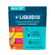 Liquid I.V.® Hydration Multiplier - Variety Pack - Lemon Lime, Passion Fruit, Strawberry, Tropical Punch | Electrolyte Powder Drink Mix | 1 Pack (16 Servings)