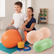 Jexine 3-Piece Anti-Burst Peanut Shape Ball Set - Exercise Yoga Balance Stability Ball for Kid Therapy, Pregnancy, and Home Gym, Includes 1 Pump, 3 Size Options