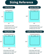 LBRO2M 100% Cotton 1200 Thread Count King Size Sheets Set Deep Pocket Up to16 inches, Bed Sheet 4 Piece (White, King)