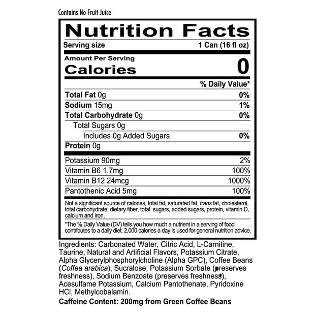REDCON1 Energy High Performance Drink, Vice City - Zero Sugar Energy Drink with Alpha GPC Nootropic - 200mg of Natural Caffeine from Green Coffee Beans - Vitamin B6, B12 & B5 to Boost Mood (12 ct)