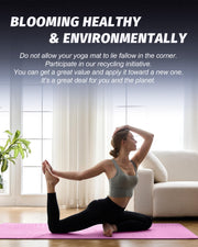 LOLLIPOP Thick Yoga Mat, Non-Slip Exercise Mat for Yoga, Pilates, Stretching Fitness & Exercise Mat with Easy-Cinch Carrier Strap