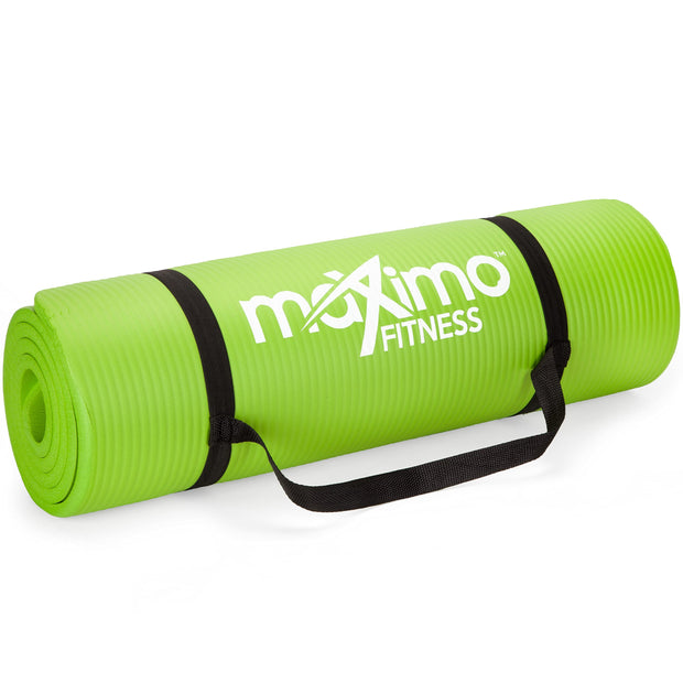 Maximo Fitness Yoga Mat - Multipurpose Exercise Mat for Men, Women and Kids, Ideal Non Slip Workout Mats for Yoga, Pilates, Gym Exercise with Carrying Strap
