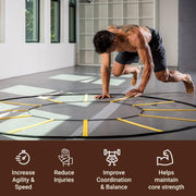 Webby Agility Trainer – Circle Speed and Agility Ladder for High Intensity Reactive Footwork Drills and Skills – A Circular Piece of Reaction Training Equipment That Changes The Way You Move