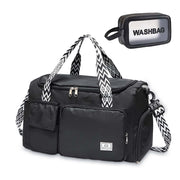Small Gym Bag for Women, Travel Duffle Bag Carry On Weekender Bag with Shoe Compartment