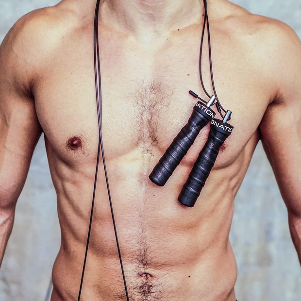 WOD Nation Weighted Jump Rope for Women & Men - 1 Pound (1LB) Adjustable Heavy Speed Jump Rope Handles with Removable Weights 4Crossfit, Cross Training, Boxing.